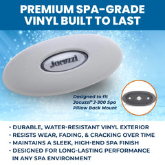 Jacuzzi pillow installed in spa seat for improved neck support