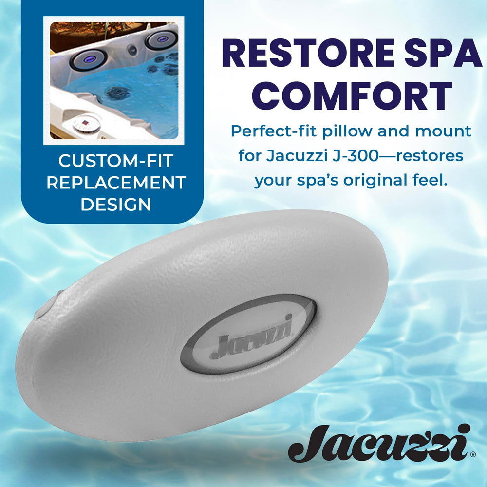 Jacuzzi pillow side profile illustrating ergonomic curvature benefit