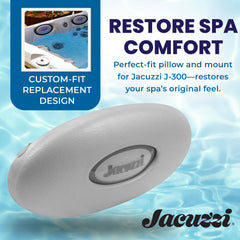 Jacuzzi pillow side profile illustrating ergonomic curvature benefit