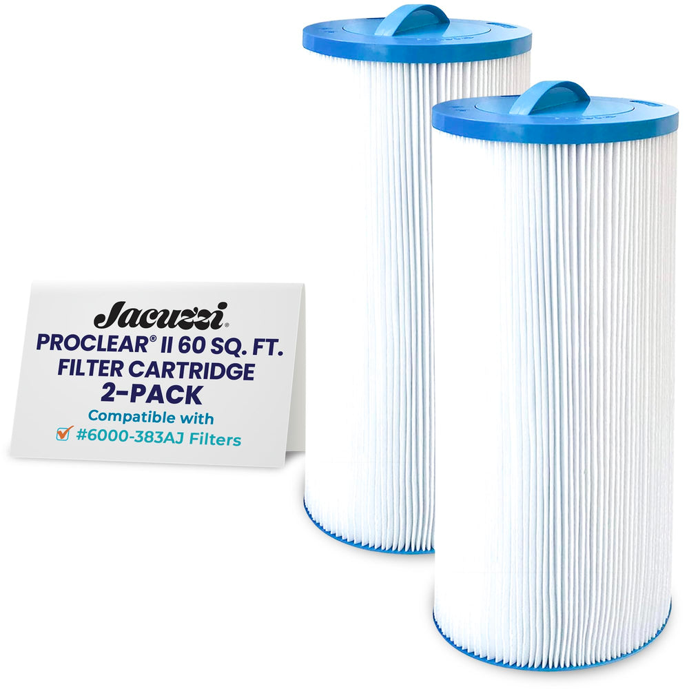 Jacuzzi ProClear II front view showing cartridge shape and label for correct fit