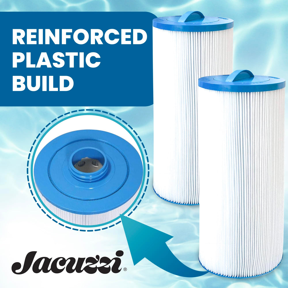 Jacuzzi two-pack retail packaging showing OEM branding and included parts