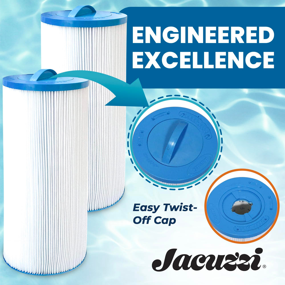 Jacuzzi filter beside ruler for scale to show accurate dimensions and fit