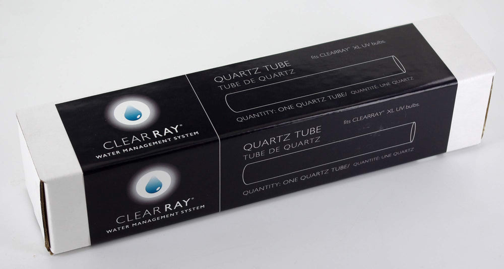 Jacuzzi quartz tube front view showing clear sleeve and fitment benefit