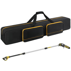 Jaffzora front-loading pole saw bag showing full-length protection and easy access