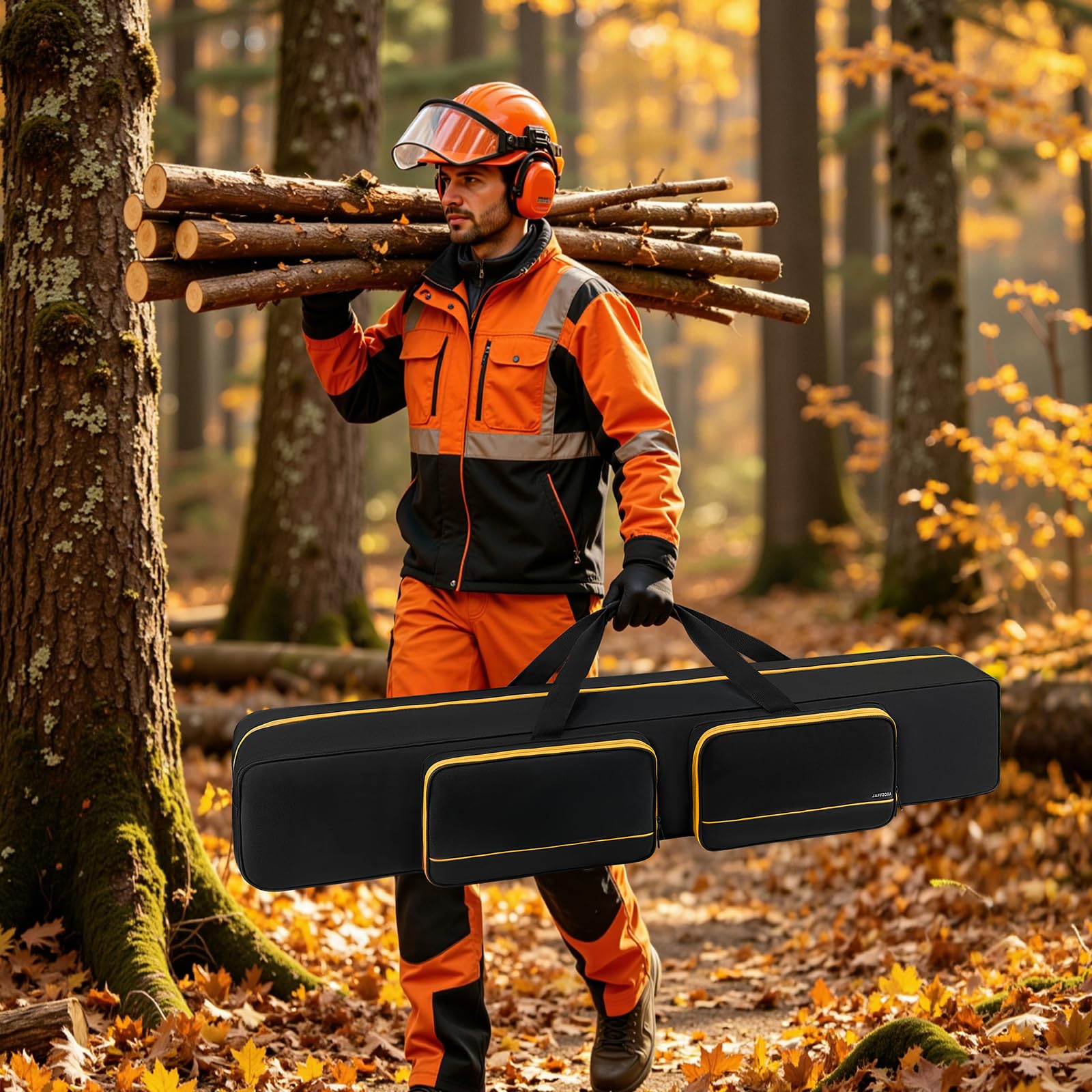 Jaffzora size comparison in truck bed showing compact transport benefits