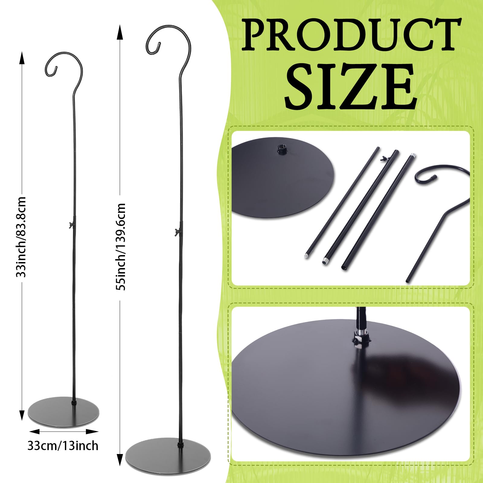 JaGely detachable base filled with stones for added stability outdoors
