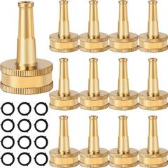 JaGely front view of twelve brass nozzles showing durable set benefit
