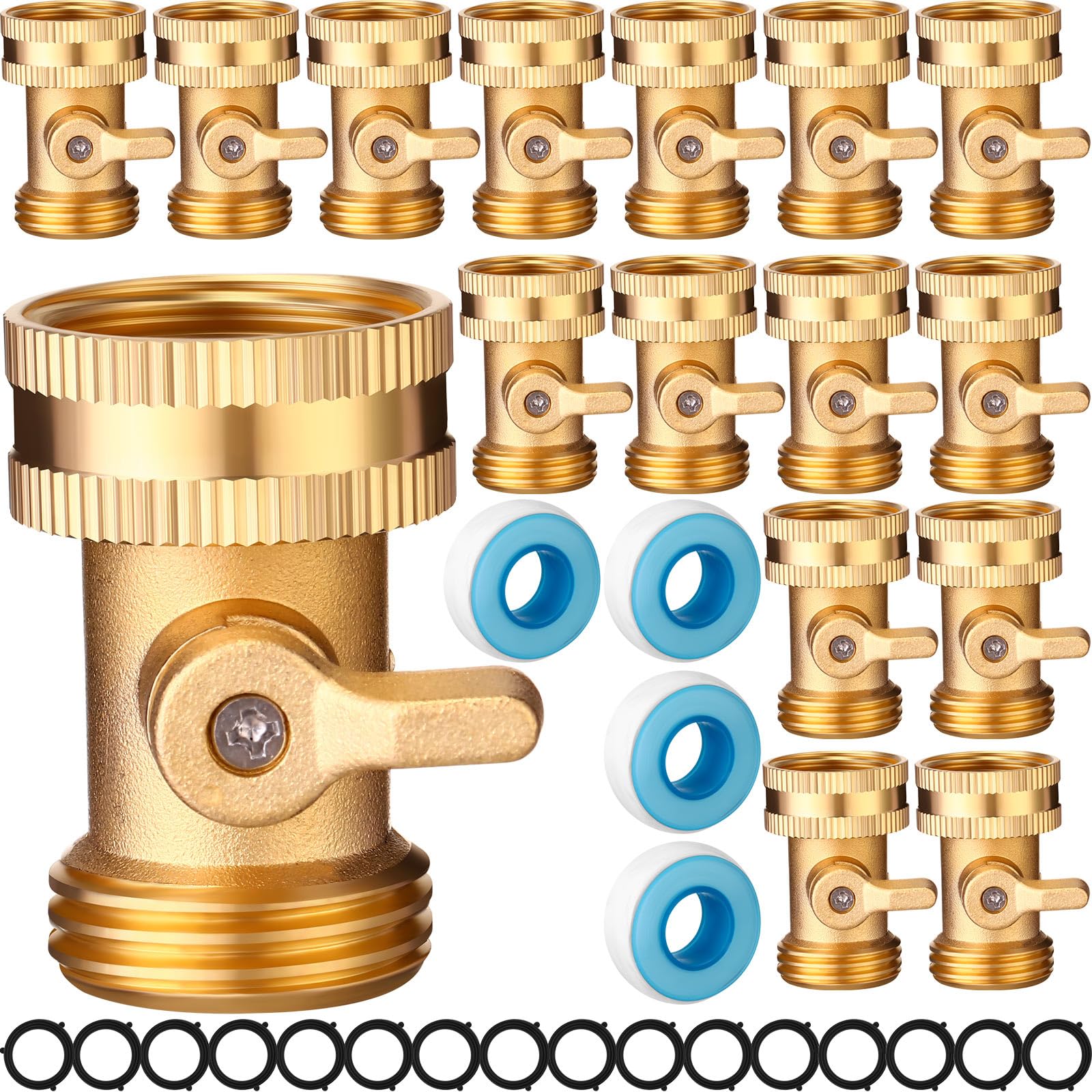 JaGely front view of packaged 16-piece shut-off valve kit showing full contents and convenience