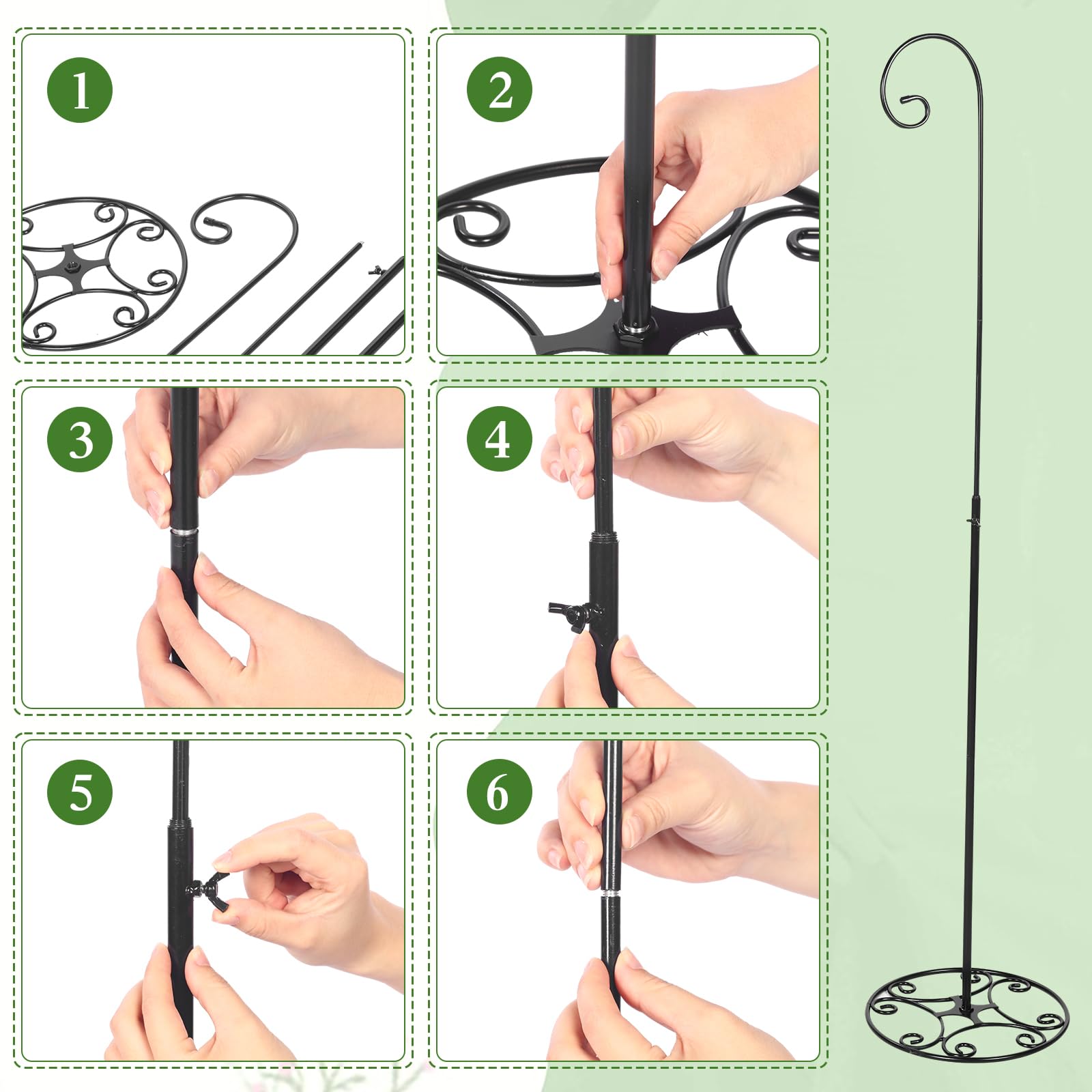 JaGely hook holding a hanging plant to display decorative gardening benefit