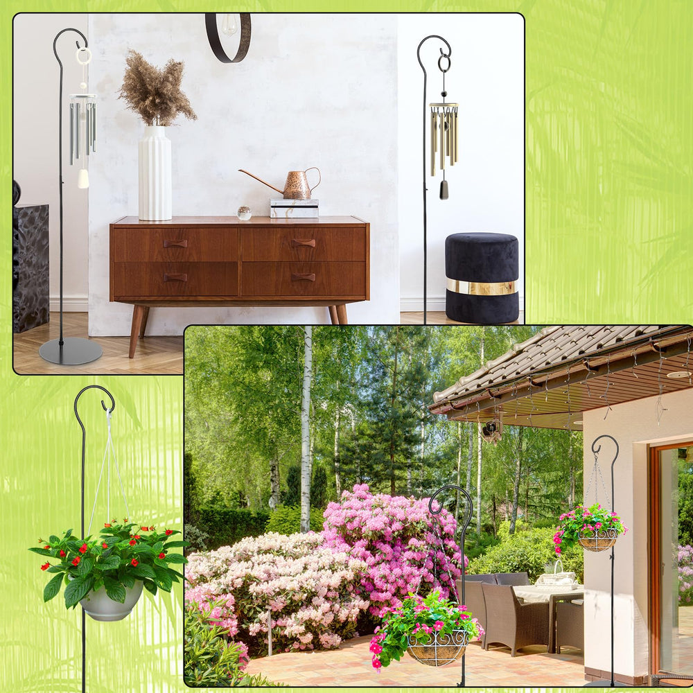 JaGely hook with bird feeder and lantern creating layered outdoor lighting