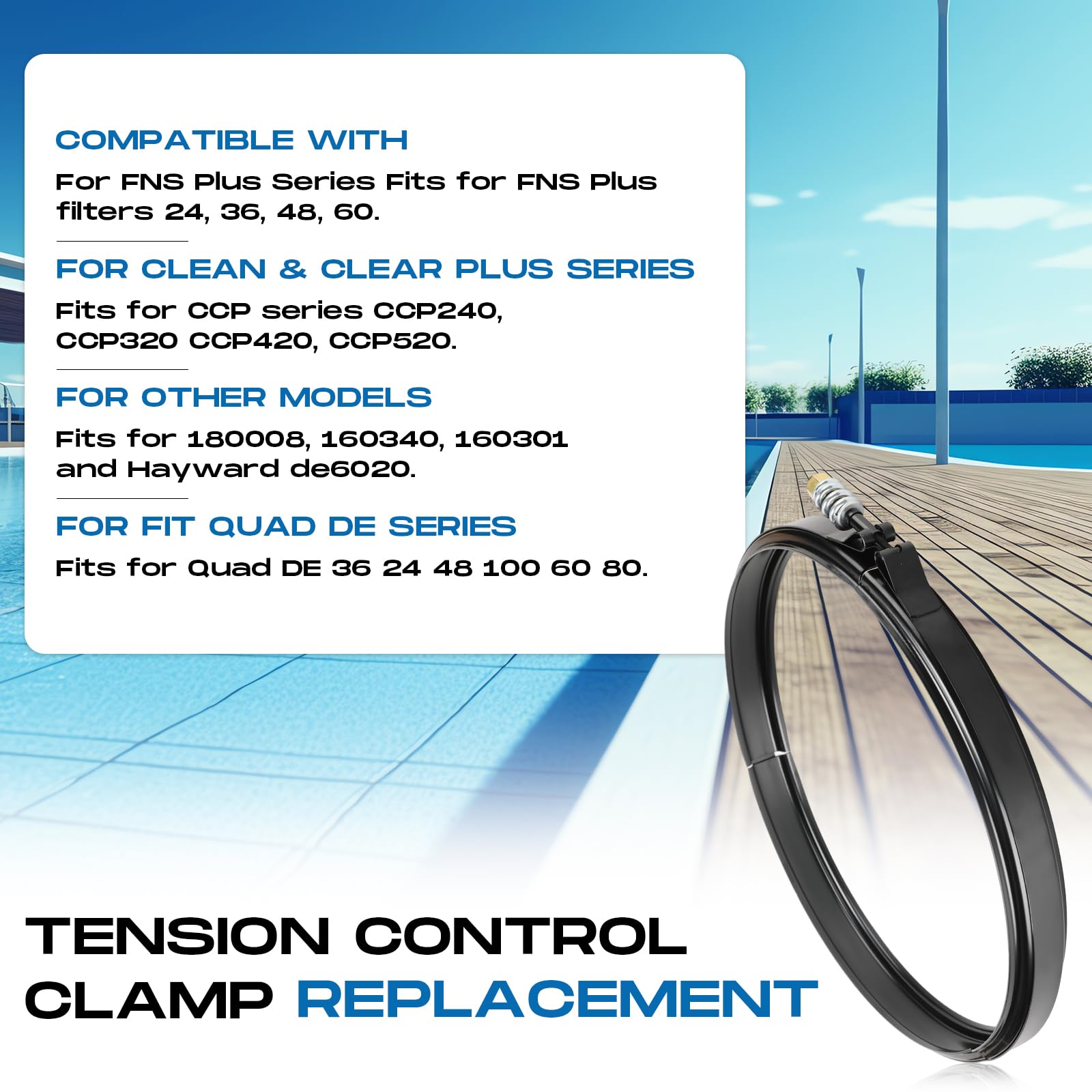 JaGely clamp installed on filter tank demonstrating leak-prevention benefit