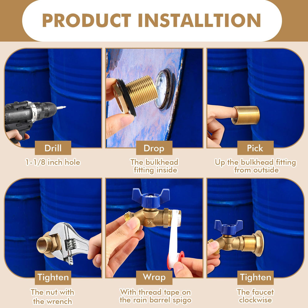 JaGely spigot beside ruler showing size compatibility and installation fit