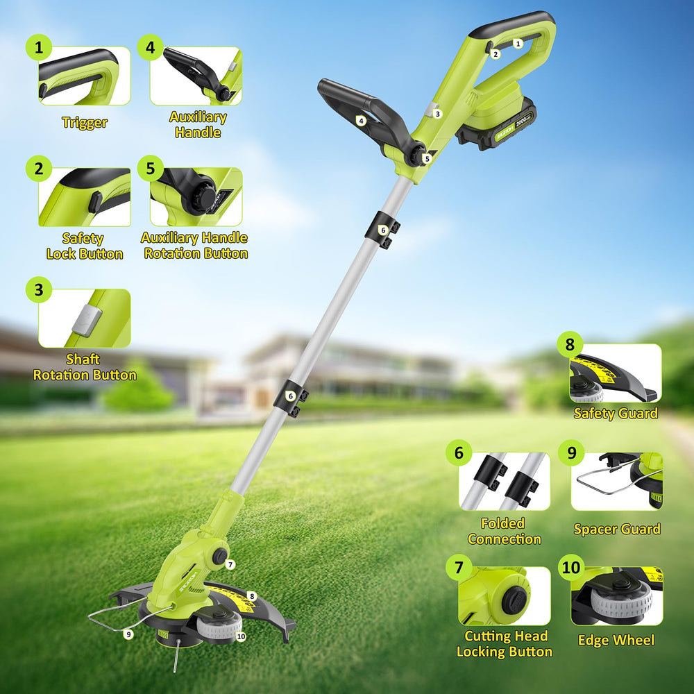 JAGROM lifestyle yard trimming scene enabling efficient garden cleanup