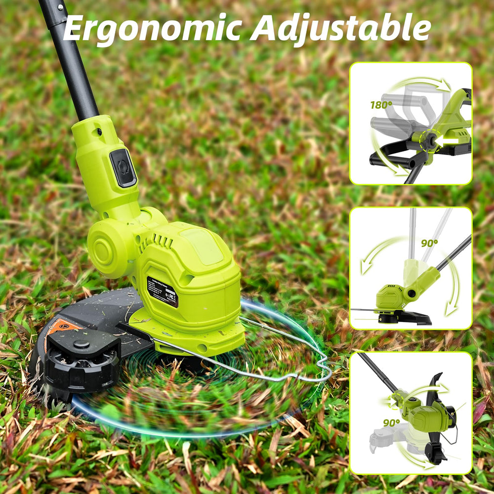 JAGROM trimmer next to shoe to show scale and lightweight portability for easy handling