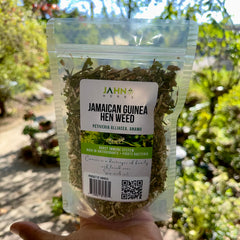 Jahno Herbs close-up of loose leaves and stems texture, highlights natural sun-dried quality
