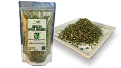 Jahno Herbs size comparison with measuring spoon, shows quantity per pouch for accurate brewing