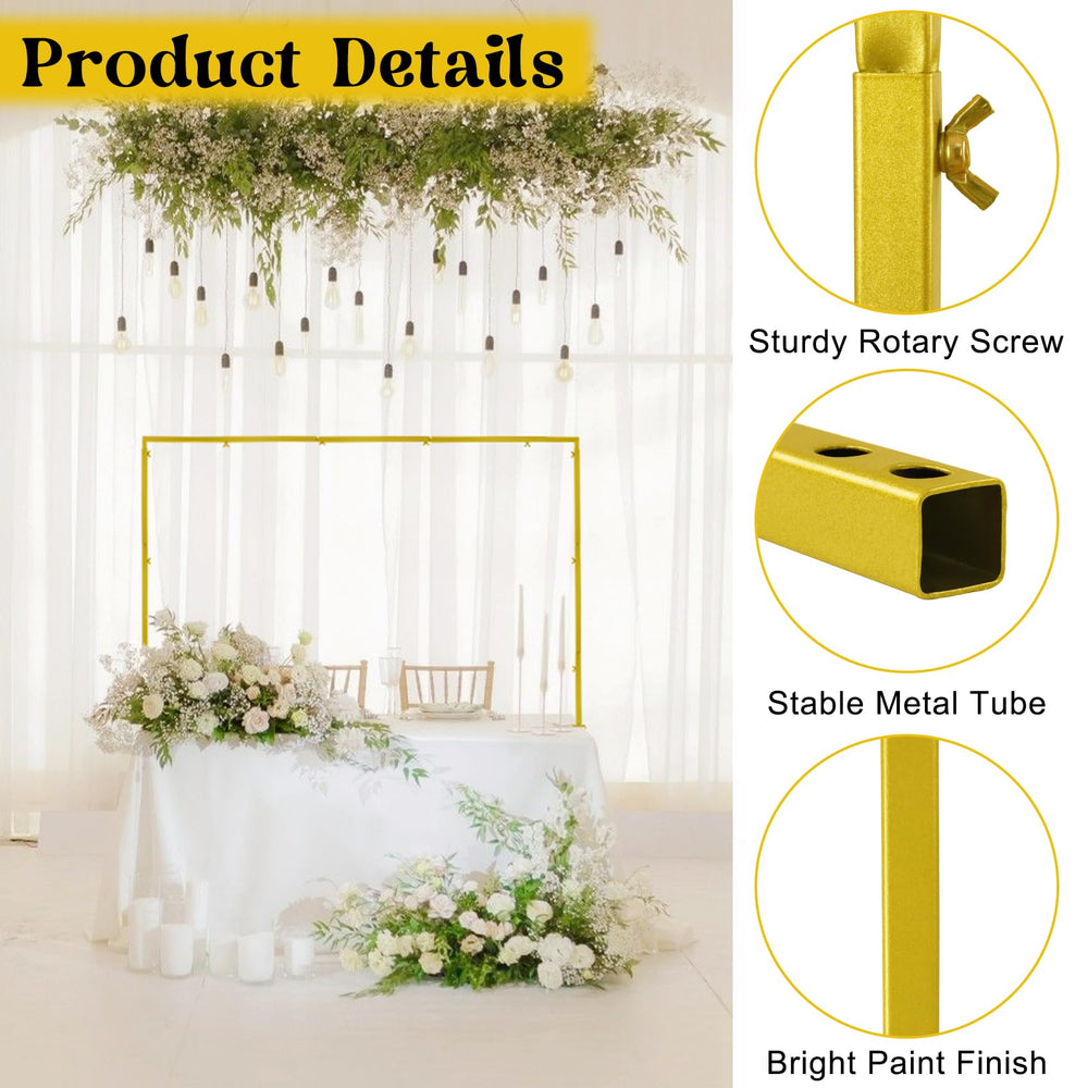 JALANCY full-length arch on banquet table creating dramatic overhead decoration