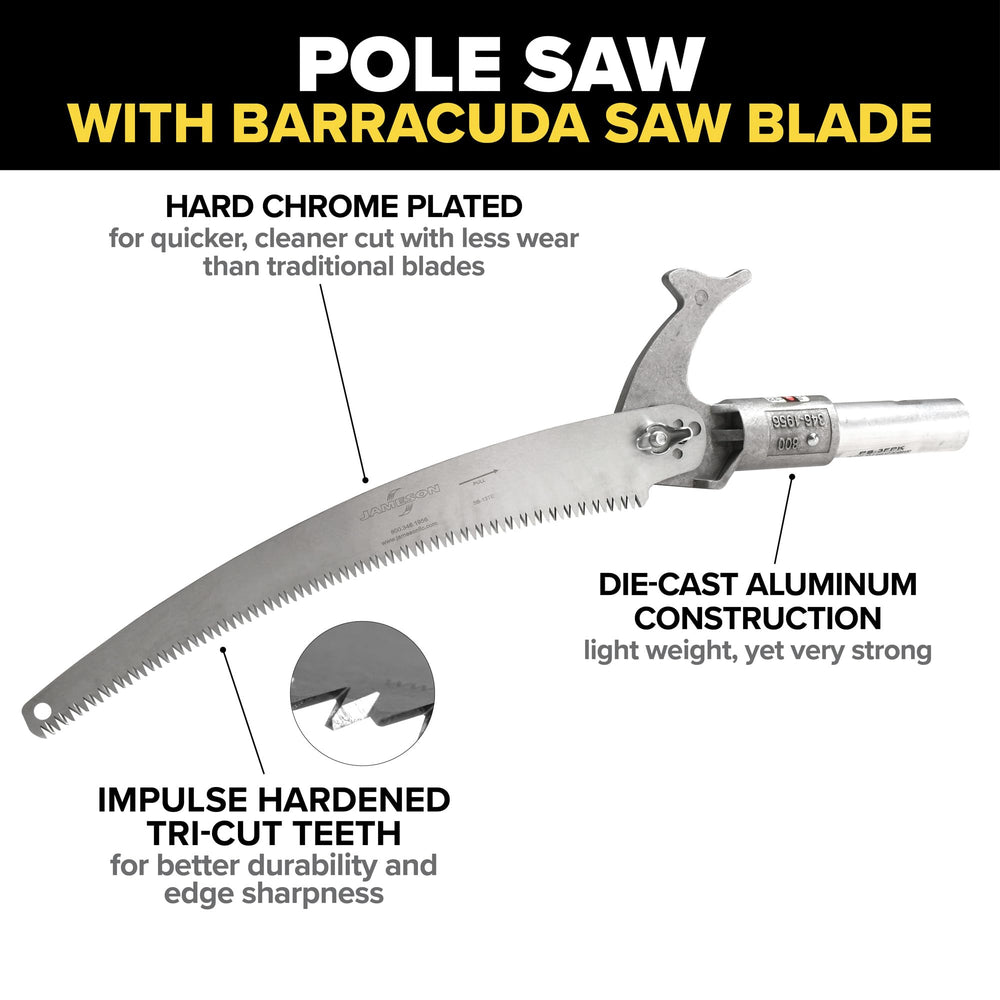 Jameson pruner rope and pulley arranged to show smooth, low-effort operation