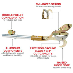 Jameson 20-foot pruning rope and knot displaying reach and reliable control