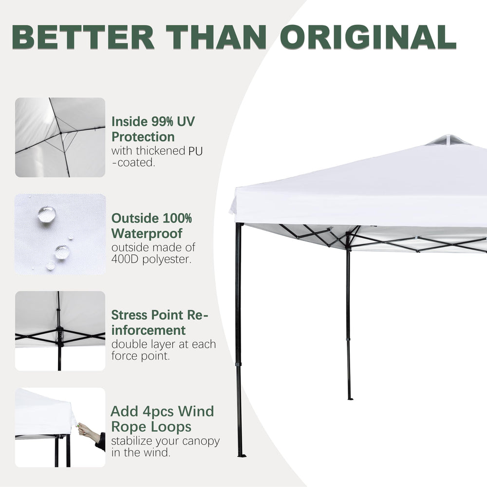 JANCANOPY roof vent detail showing dual vents for airflow and improved stability