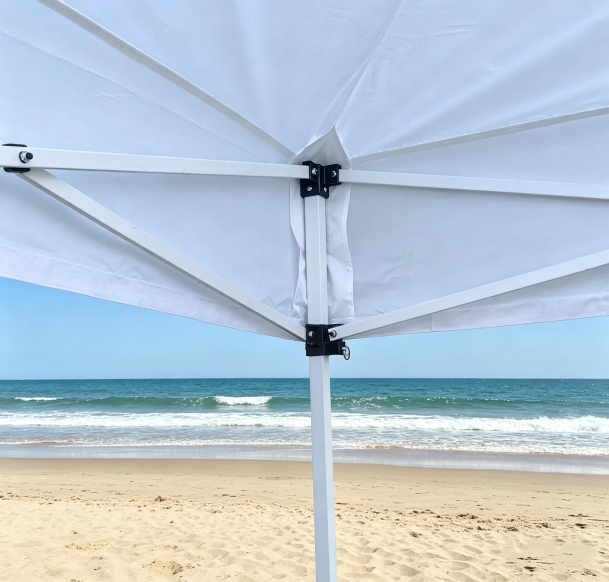 JANCANOPY close-up of canopy fabric and reinforced seam highlighting durable construction and secure fit