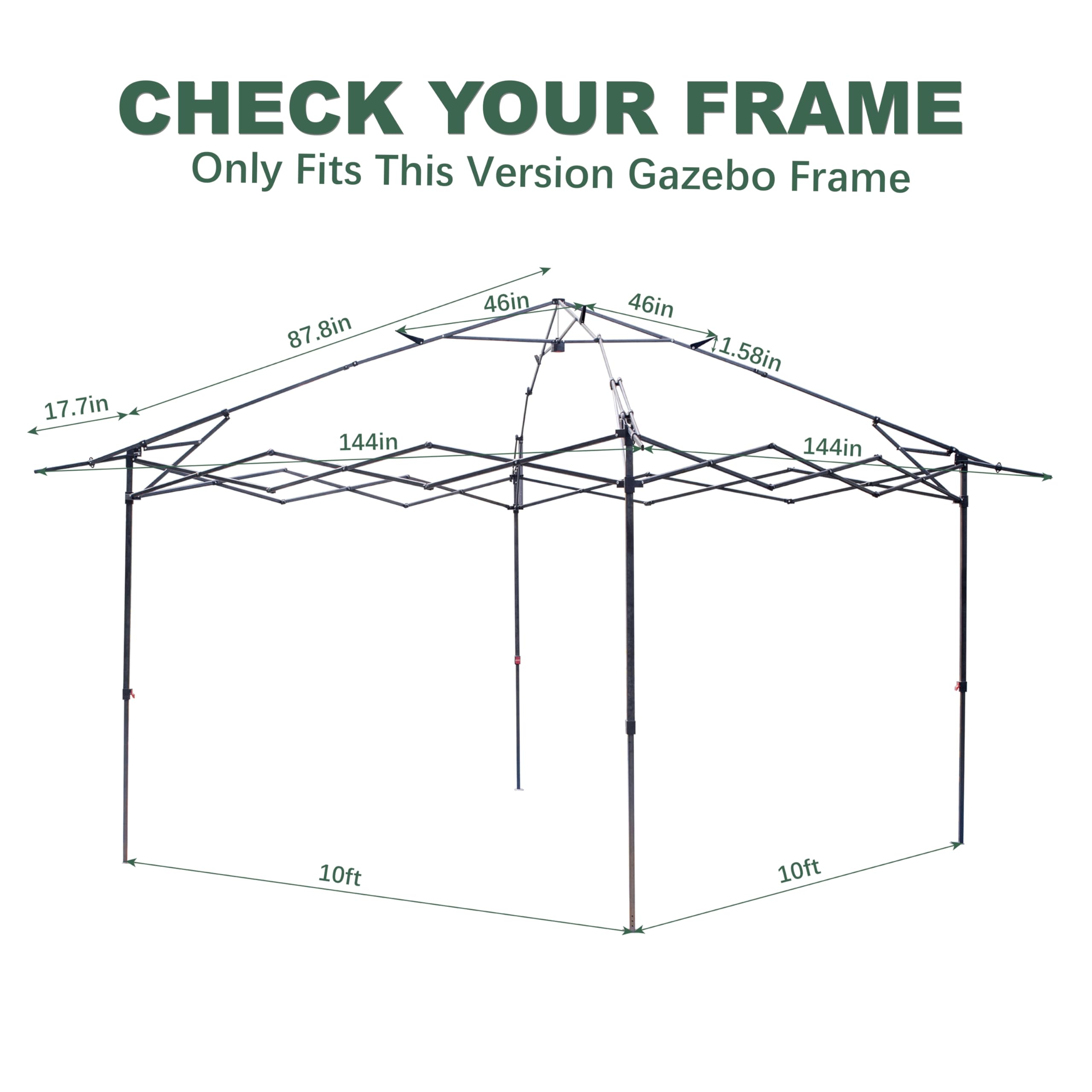 JANCANOPY corner attachment and reinforced stitching for secure hold