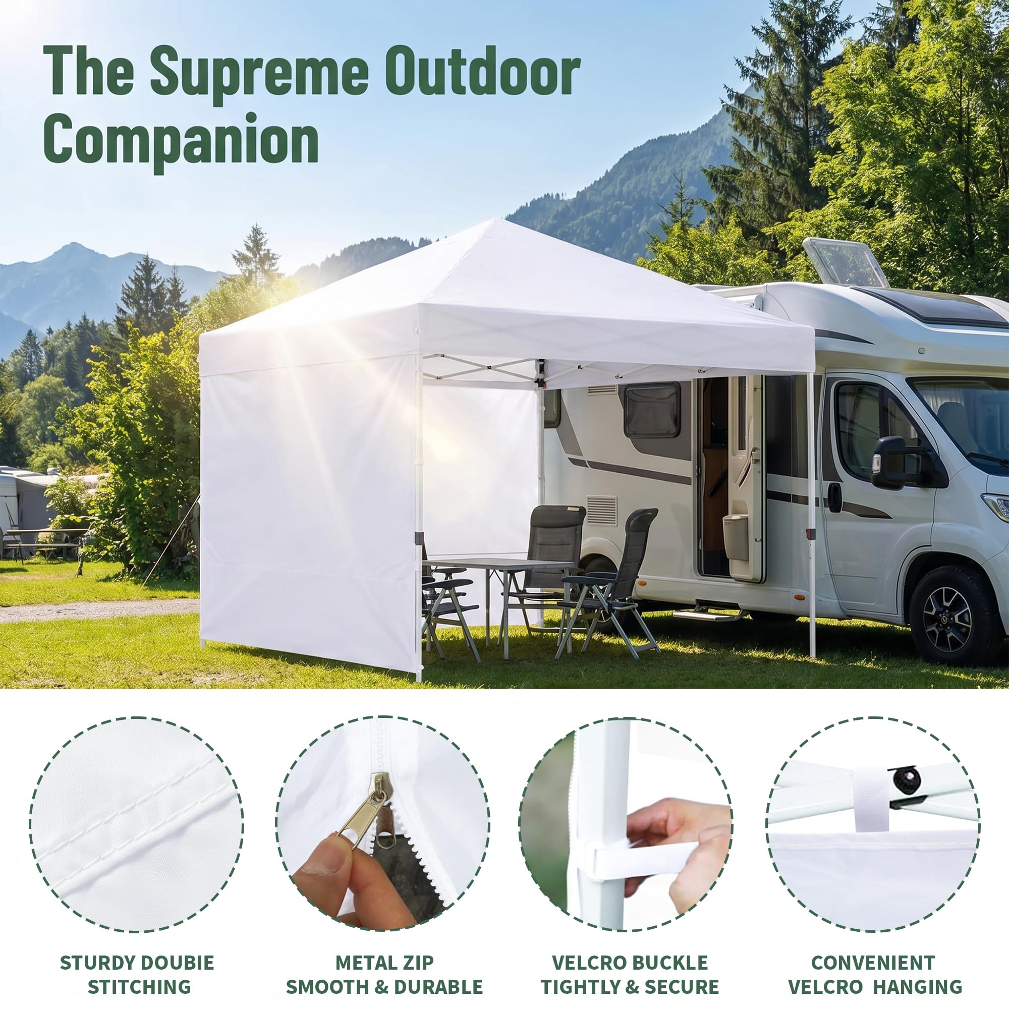 JANCANOPY folded sidewalls packed for compact transport and storage