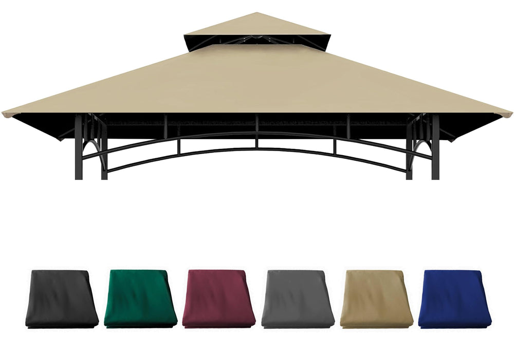 JANCANOPY front view of 5x8 replacement cover showing clean fit and protection