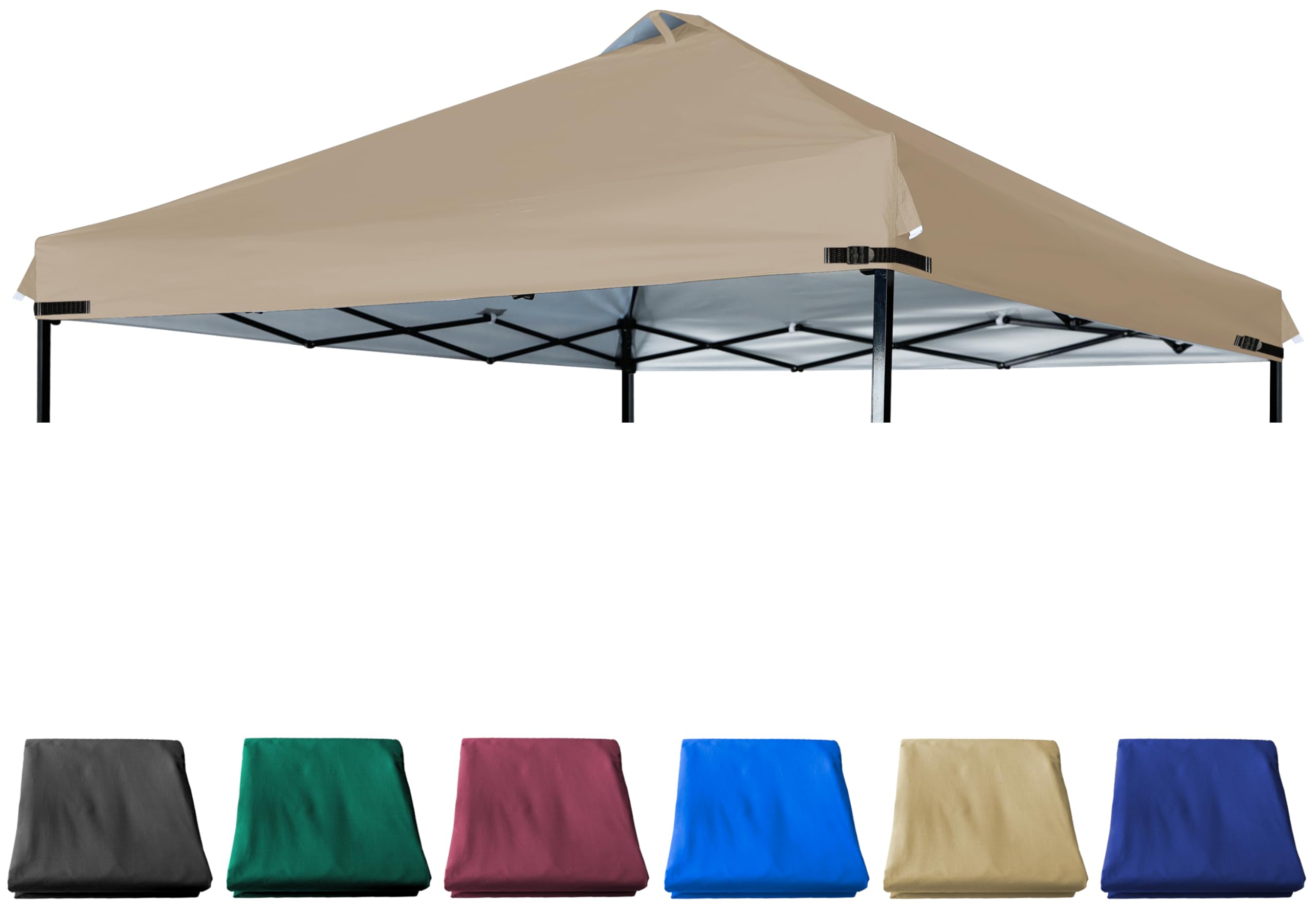 JANCANOPY front view khaki top showing full coverage and sun protection