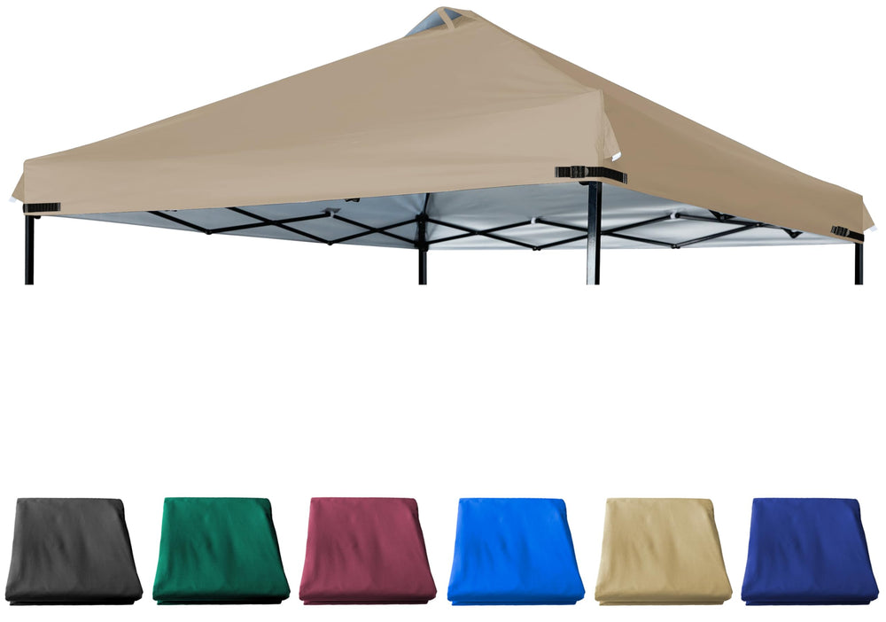 JANCANOPY front view khaki top showing full coverage and sun protection