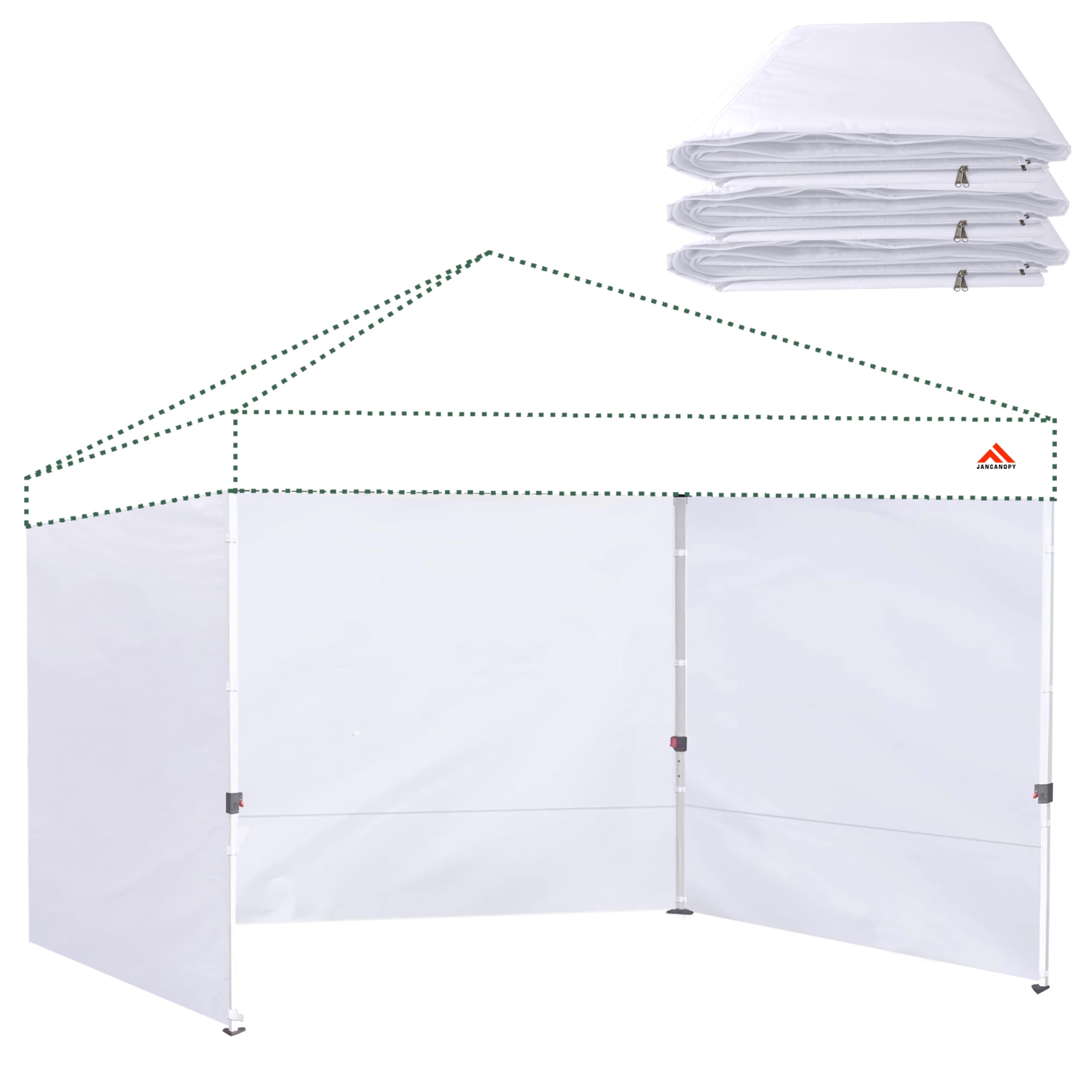 JANCANOPY front view showing full coverage and weather protection