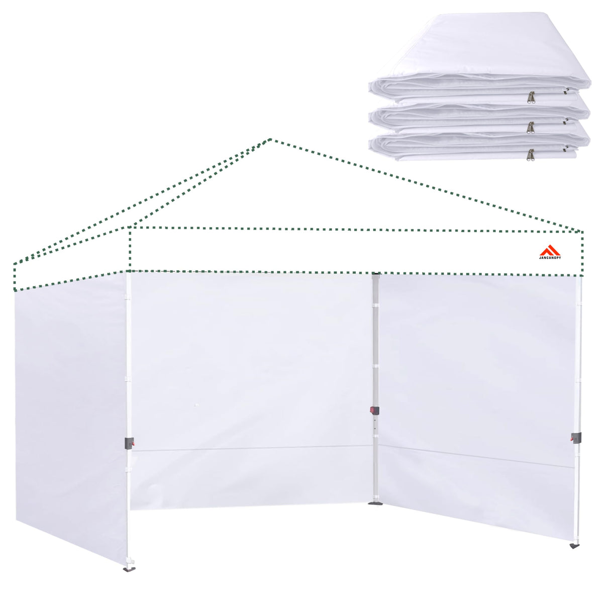 JANCANOPY front view showing full coverage and weather protection
