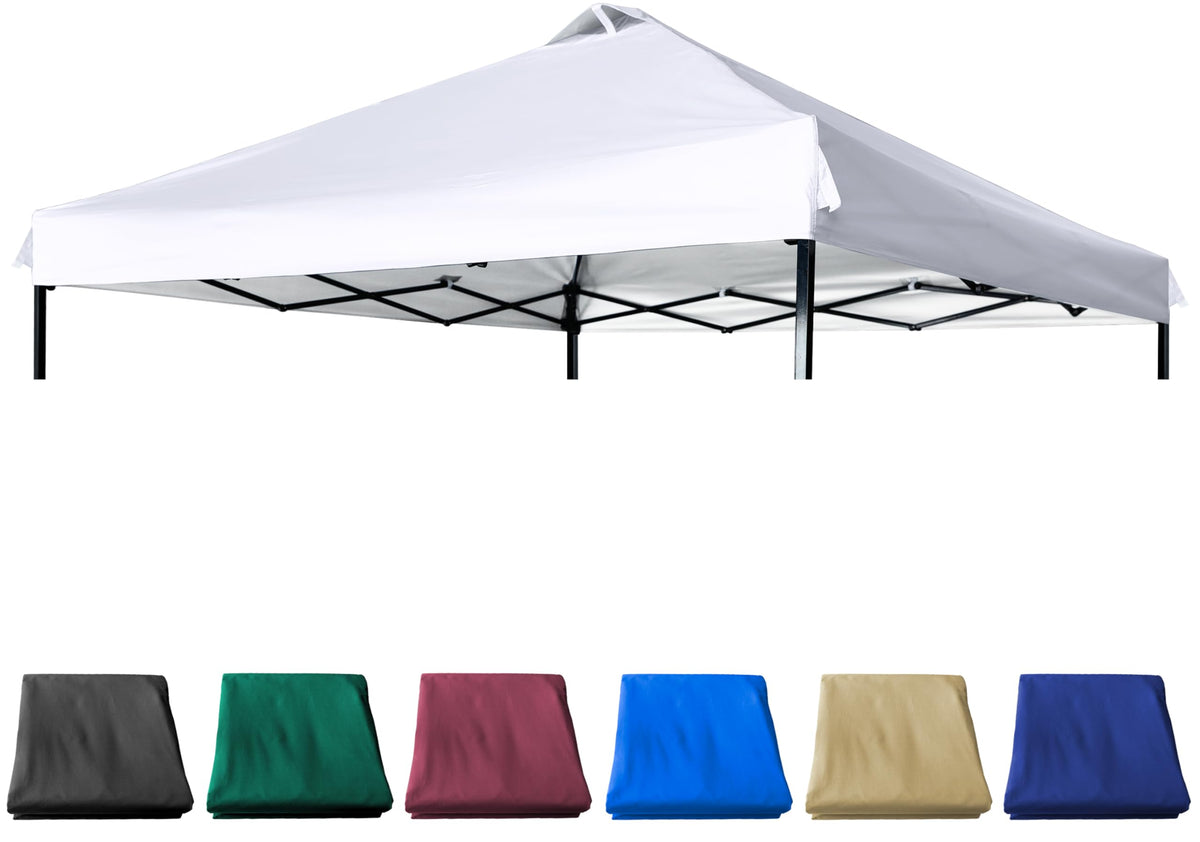JANCANOPY front view of pure white replacement top showing clean coverage and protection