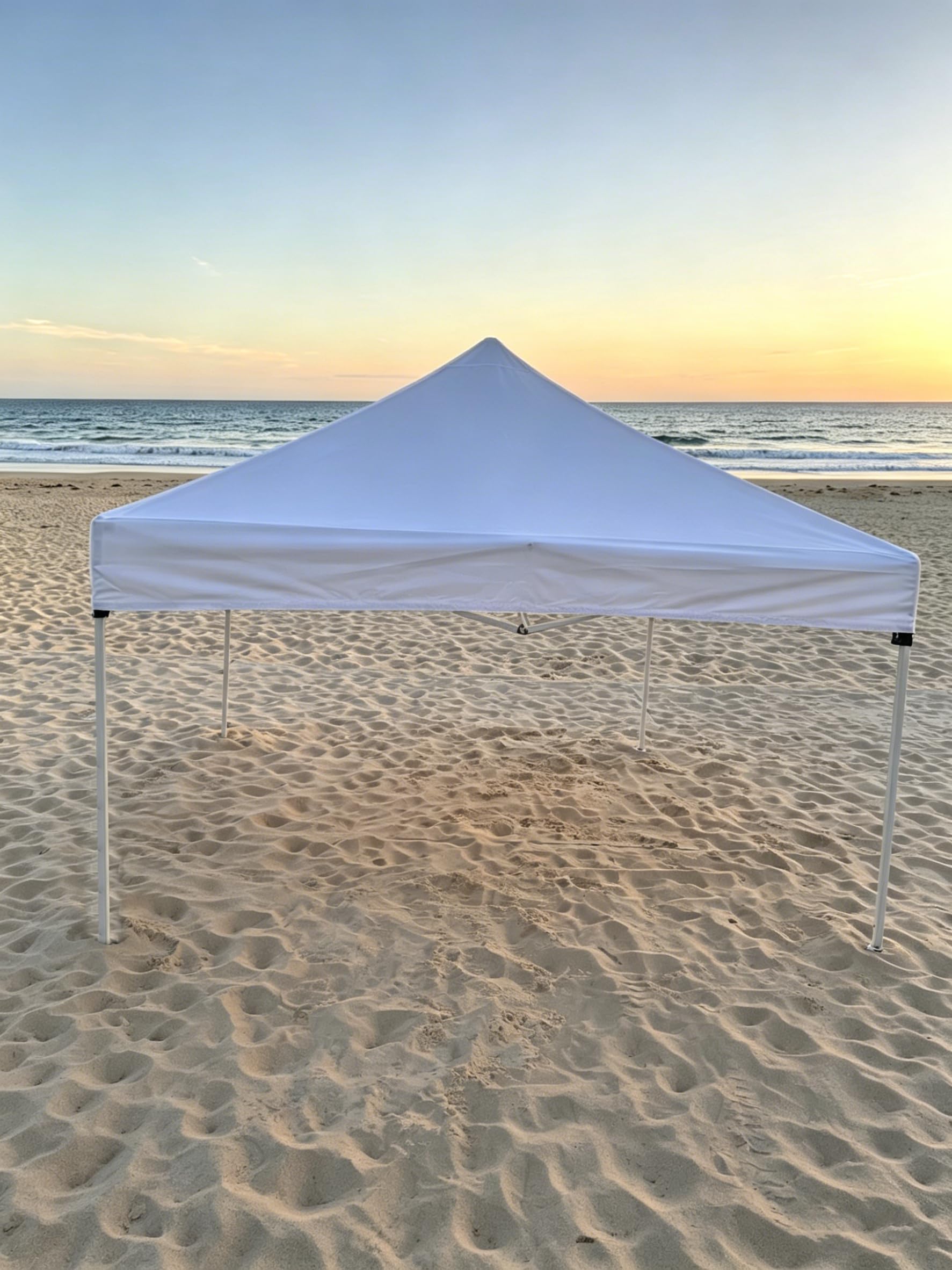 JANCANOPY canopy installed at a market booth with weight bags demonstrating stable, professional setup