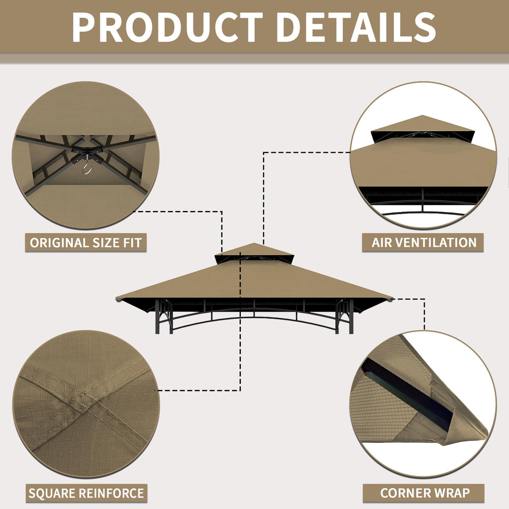 JANCANOPY installed on grill gazebo demonstrating restored protection