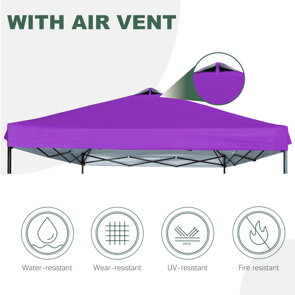 JANCANOPY installed on straight-leg frame providing quick shade for events