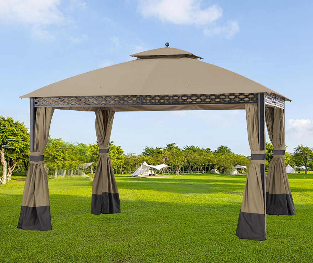 JANCANOPY gazebo top in garden setting providing shade and outdoor comfort