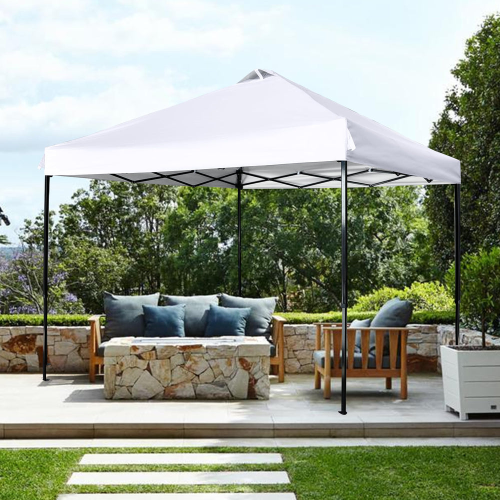 JANCANOPY reflective silver backing inside roof showing sun-blocking benefit
