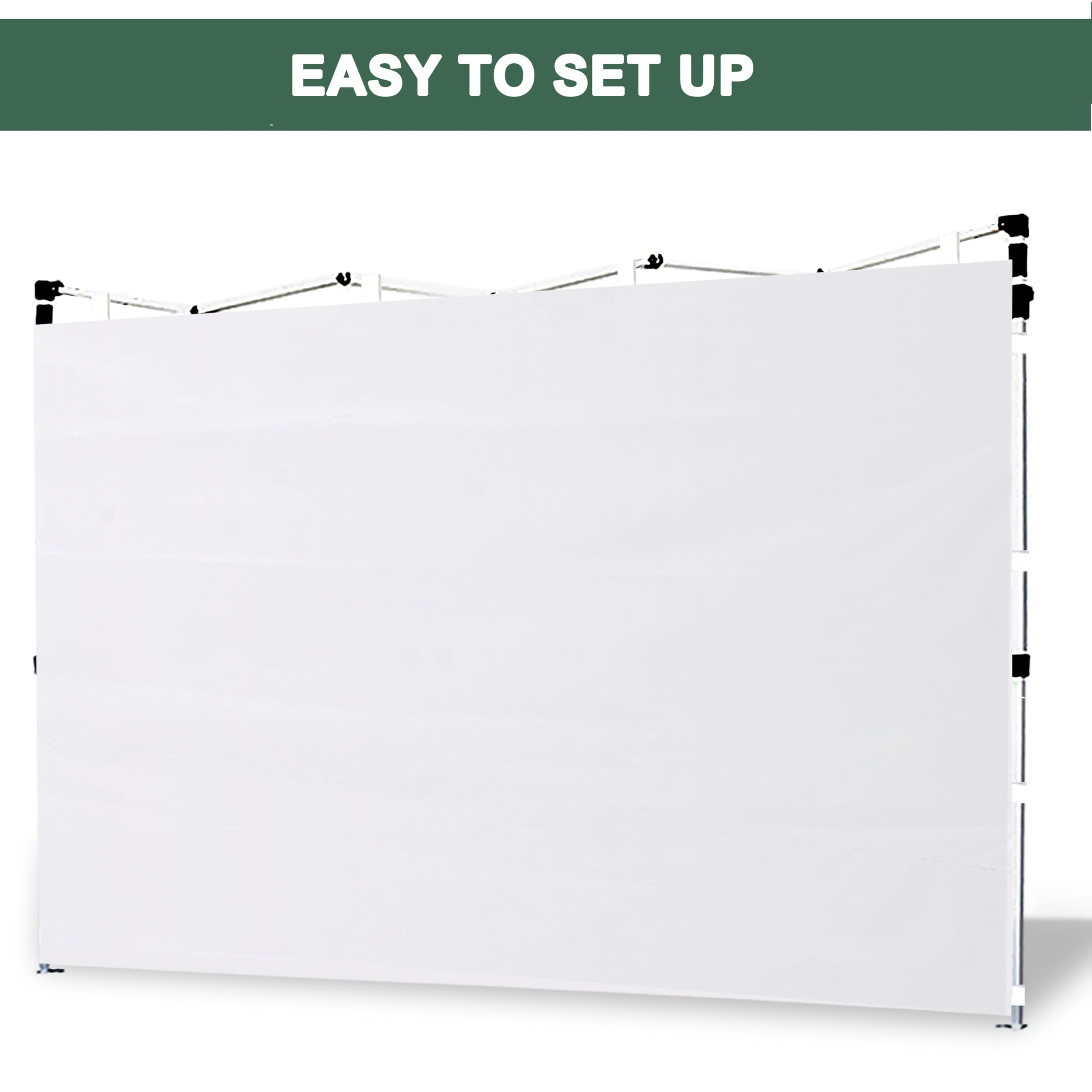 JANCANOPY sidewall beside canopy frame showing size and fit for quick setup