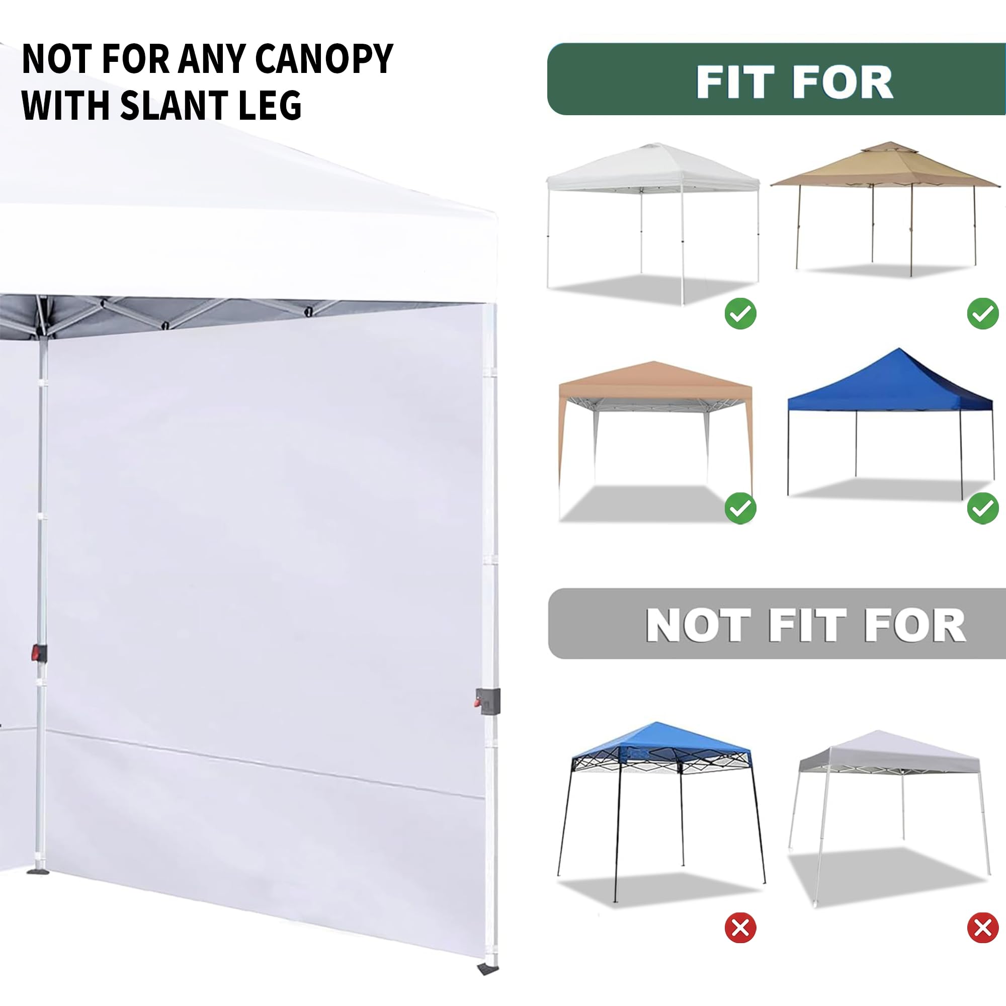 JANCANOPY sidewall next to person showing size and coverage benefit