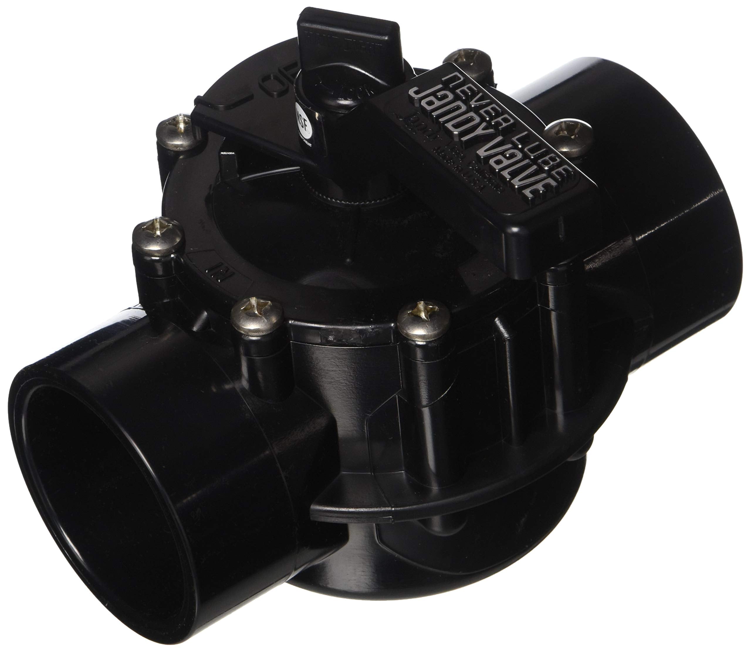Jandy 4716 front view showing CPVC body and ports, durable, maintenance-free