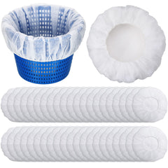 Janmercy front packaging showing 200 pool skimmer socks and benefits