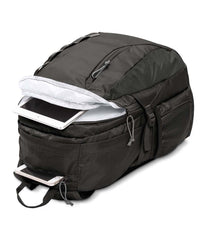 JanSport Agave tricot-lined loft pocket close-up protecting sunglasses and devices from scratches