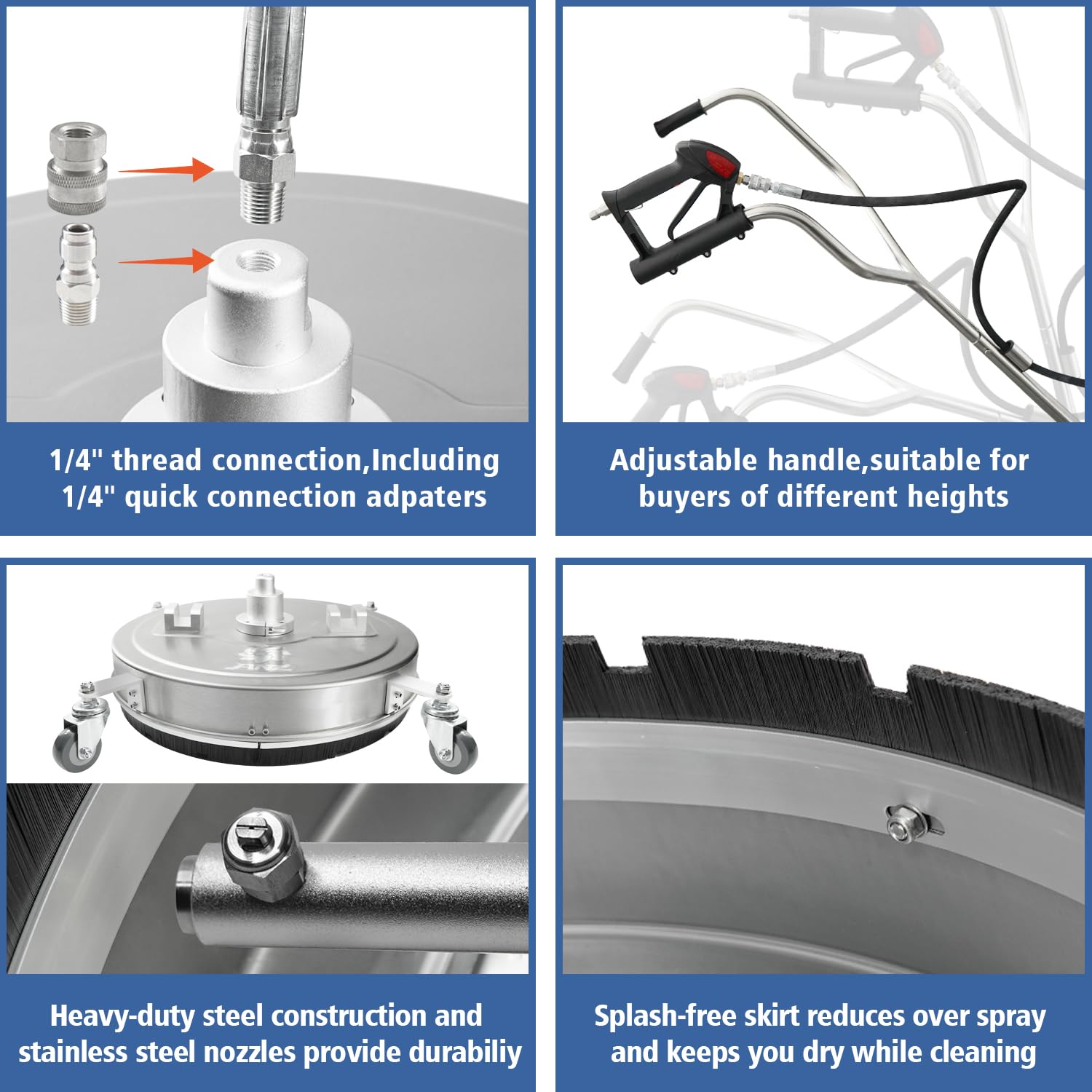 janz dual handle and four castors demonstrating ergonomic control and easy maneuvering