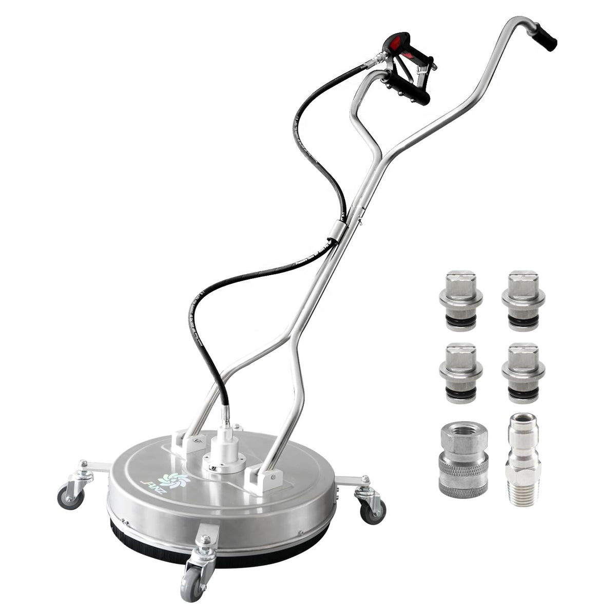 janz front view of 24-inch surface cleaner showing wide coverage and professional results