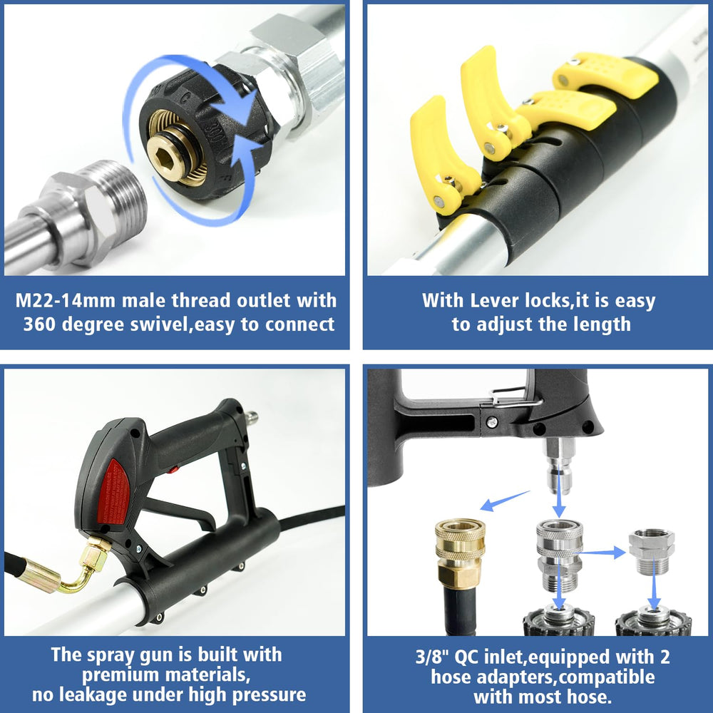 janz gutter cleaner attachment clearing leaves for efficient gutter flow