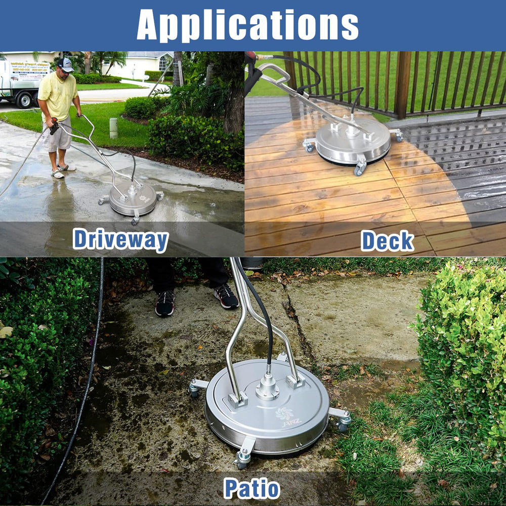 janz lifestyle driveway cleaning in action demonstrates faster, streak-free cleaning benefit