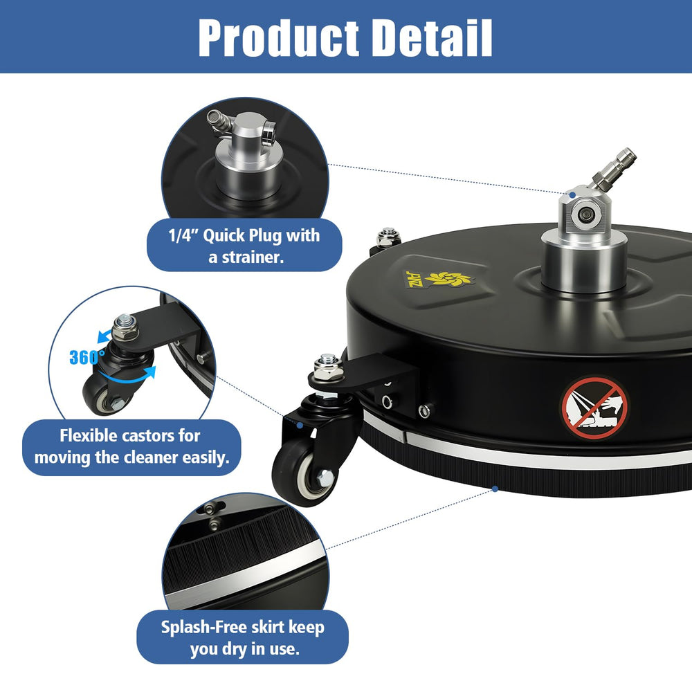 janz nozzle close-up showing removable tip for easy maintenance and replacements