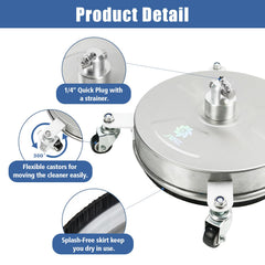 janz rotating dual nozzles detail showing fast even agitation for grime removal