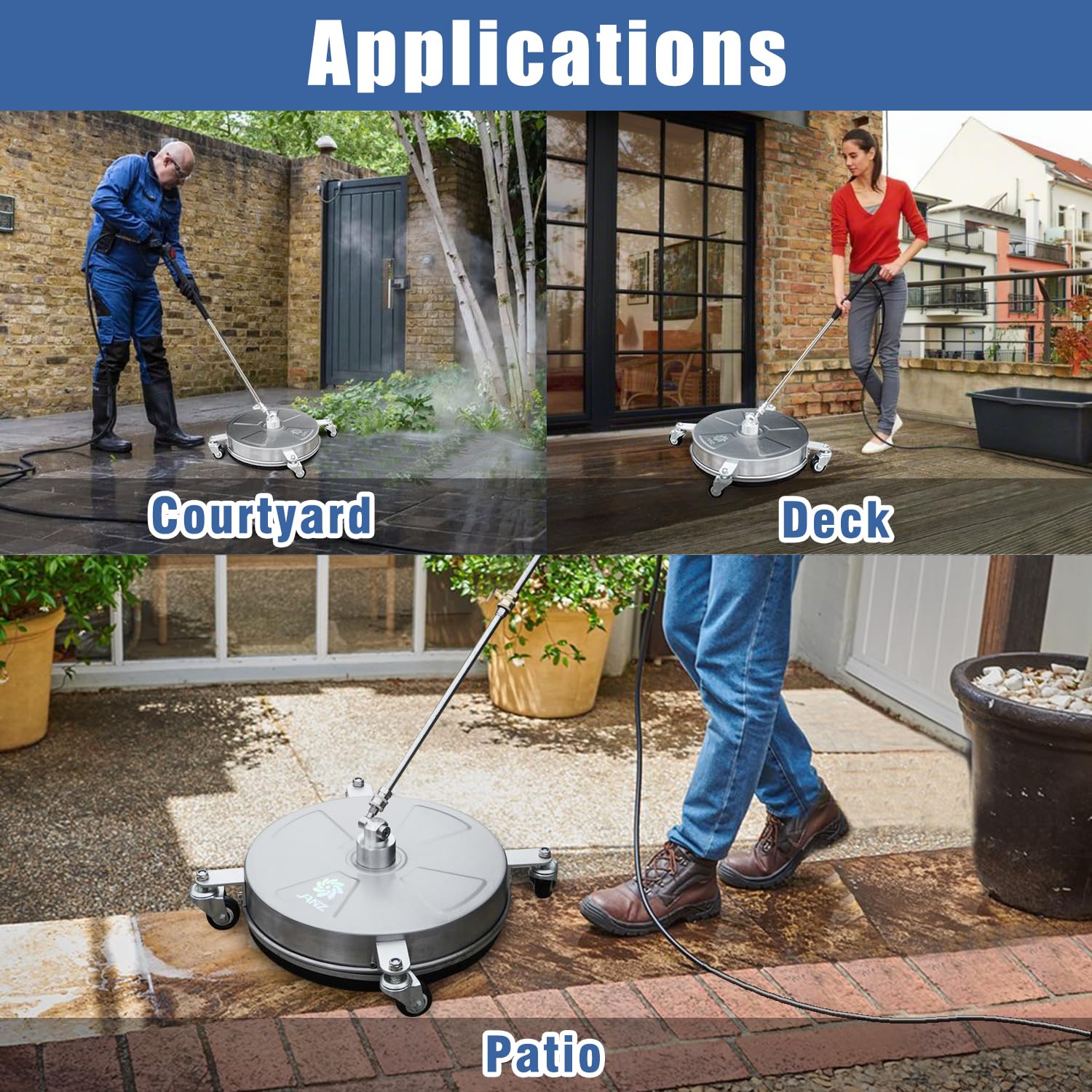 janz scale comparison showing 16-inch cleaning width for efficient coverage